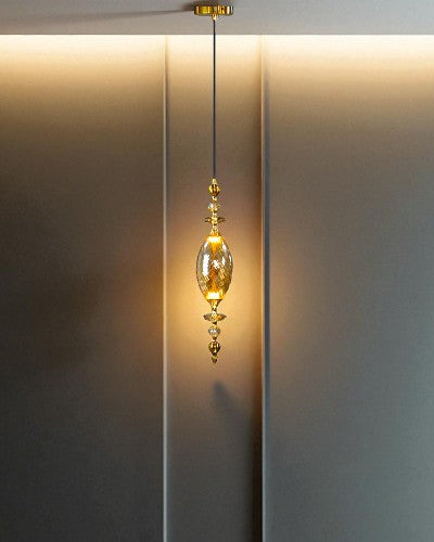 Regal Prism Pendant Light - Amber